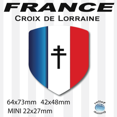 Autocollant sticker FRANCE CROIX de LORRAINE