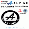 ALPINE Autocollants stickers 3D logo ALPINE Couleur ou Modèle (version) : NOIR-BLACK