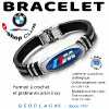 Logo BMW MOTORSPORT sticker autocollant en 3D doming PRIX de l'article choisi : Bracelet gourmette chaîne, réglable.