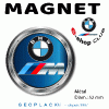 BMW MOTORSPORT articles personnalisés logo BMW M PRIX de l'article choisi : Magnet metal rond diam. 52 mm
