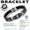 BMW articles personnalisés logo BMW PRIX de l'article choisi : Bracelet gourmette chaîne, réglable.