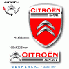 CITROEN SPORT sticker autocollant logo en relief 3 D Doming Couleur ou Modèle (version) : Logo Citroën Moderne Chrome