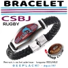 CSBJ RUGBY ceinture logo CSBJ Rugby boutique Club PRIX de l'article choisi : Bracelet gourmette Time, ajustable.