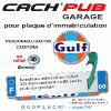 GULF sticker autocollant logo GULF en relief 3 D Doming PRIX de l'article choisi : CACH'PUB Garage