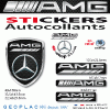 Logo AMG MERCEDES Autocollants en relief 3D doming