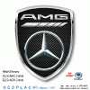 Logo AMG MERCEDES autocollants en relief 3D doming PRIX de l'article choisi : Sticker ECU 3D 34xh43,5mm Lot de 2