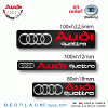 Logo AUDI quattro autocollants stickers en relief 3D doming PRIX de l'article choisi : Sticker 3D RECTANGLE 80x h18mm Lot de 2