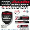 Logo AUDI SPORT autocollants stickers en relief 3D doming