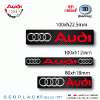 Logo AUDI autocollants stickers en relief 3D doming PRIX de l'article choisi : Sticker 3D RECTANGLE 100x h22,5mm. Lot de 2.