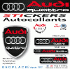 Logo AUDI quattro autocollants stickers en relief 3D doming