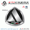 Logo AUTOBIANCHI autocollant sticker 3D PRIX de l'article choisi : Sticker AUTOBIANCHI 3D 45mm Lot de 2