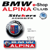 Logo BMW ALPINA sticker autocollant en 3D doming