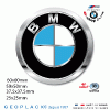 Logo BMW MOTORSPORT sticker autocollant en 3D doming PRIX de l'article choisi : Sticker ROND 3D Diam 50mm Lot de 2
