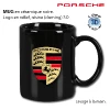 Boutique club PORSCHE Accessoires personnalisés logo PORSCHE E-Shop CLUB PORSCHE : Mug ALL BLACK