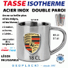 PORSCHE articles personnalisés logo PORSCHE E-Shop CLUB PORSCHE : Mug TASSE inox 18 cl. L'unité