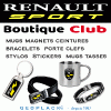 RENAULT SPORT ceinture, bracelet, mugs, porte clefs