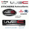 WRC autocollant sticker 3D logo WRC