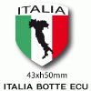 Autocollant sticker drapeau Italien ITALIE Lots de 2 ITAL Stickers Sélectionnez : ItalSticker ITALIA Botte écu 43 x h50mm Lot de 2
