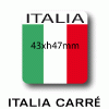 Autocollant sticker drapeau Italien ITALIE Lots de 2 ITAL Stickers Sélectionnez : ItalSticker ITALIA carré 43 x h48 mm Lot de 2