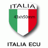Autocollant sticker drapeau Italien ITALIE Lots de 2 ITAL Stickers Sélectionnez : ItalSticker ITALIA écu mini 23 x h28 mm Lot de 2