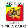 Autocollant sticker SICILE Trinacria italie Lots de 2 ITAL Stickers Sélectionnez : ItalSticker SICILIA carré 43 x h48 mm Lot de 2