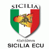 Autocollant sticker SICILE Trinacria italie Lots de 2 ITAL Stickers Sélectionnez : ItalSticker SICILIA écu 43 x h50 mm Lot de 2