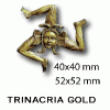 Autocollant sticker SICILE Trinacria italie Lots de 2 ITAL Stickers Sélectionnez : ItalSticker TRINACRIA GOLD découpée 52 x h52 mm Lot de 2