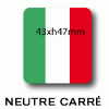 Autocollant sticker drapeau Italien ITALIE Lots de 2 ITAL Stickers Sélectionnez : ItalSticker NEUTRE carré 43 x h48 mm Lot de 2
