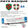 CACHE PUB garage plaque d'immatriculation personnalisé logos régions A REGIONS A Sélectionnez : Pays Basque
