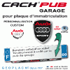 Logo AUDI SPORT autocollants stickers en relief 3D doming PRIX de l'article choisi : Bandeau CACH'PUB garage. La pièce.