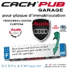 Logo AUDI autocollants stickers en relief 3D doming PRIX de l'article choisi : Bandeau CACH'PUB garage. La pièce.