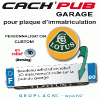 Logo LOTUS autocollant sticker en relief 3D doming PRIX de l'article choisi : Bandeau CACH'PUB garage. La pièce.