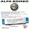 CACHE PUB garage plaque d'immatriculation personnalisé logos MARQUES ITALIENNES Cash Pub ITALIE Sélectionnez : ALFA ROMEO