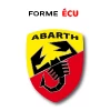 ABARTH autocollant sticker 3D logo FIAT ABARTH PRIX PAR ARTICLE : Sticker ECU 3D 42xh48mm Lot de 2