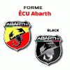 ABARTH autocollant sticker 3D logo FIAT ABARTH PRIX de l'article choisi : Sticker ECU Abarth 3D 27xh29mm. Lot de 2