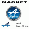 ALPINE mugs, ceintures, bracelets, autocollants, accessoires ALPINE E-Shop CLUB : Magnet rond diam 52mm