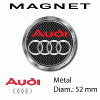 AUDI articles personnalisés logo AUDI E-shop CLUB AUDI : Magnet rond diam 52mm