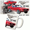 FORD MUSTANG mugs, ceintures, bracelets, autocollants, accessoires MUSTANG E-Shop CLUB FORD MUSTANG : Mug décor 500 GT RED