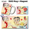 Mug tasse BETTY BOOP Vintage SELECTIONNEZ : DUO mug+magnet STAR