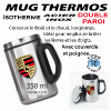 Logo PORSCHE Autocollants stickers en relief 3D Doming PRIX de l'article choisi : Mug Thermos Rallye 25 cl