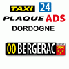 PLAQUE ADS Taxi conforme DORDOGNE 24 Plaque ADS dépt.24 Dordogne : AVEC blason