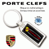 PORSCHE articles personnalisés logo PORSCHE E-Shop CLUB PORSCHE : Porte clef métal