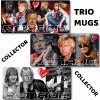 Mug tasse RENAUD chanteurs et artistes LOTS promo : TRIO promo Lot de 3 mugs (1 décor de base + 2 créations)
