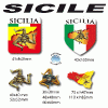 utocollant sticker SICILE Trinacria italie