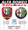 ALFA ROMEO stickers autocollants forme écu et rond
