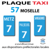PLAQUE ADS TAXI Moselle 57 conforme