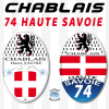 CHABLAIS Haute Savoie 74 sticker immatriculation et souvenir