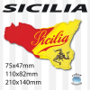 SICILE Italie stickers silhouette île découpée