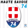 HAUTE SAVOIE 74 sticker immatriculation départementale