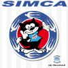 SIMCA SIMCAT sticker autocollant oval